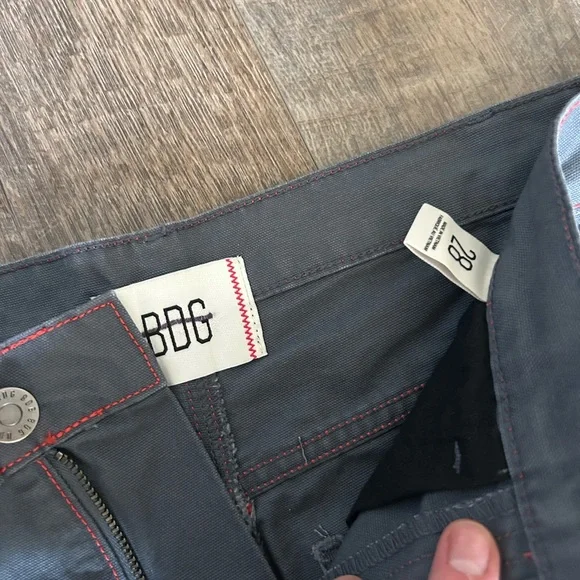 BDG Women’s Cargo Pants with Red Stitching - Picture 3 of 5